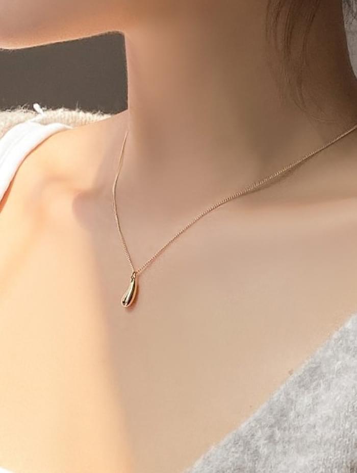 Simple Water Drop Necklace 2color (Ships Today)