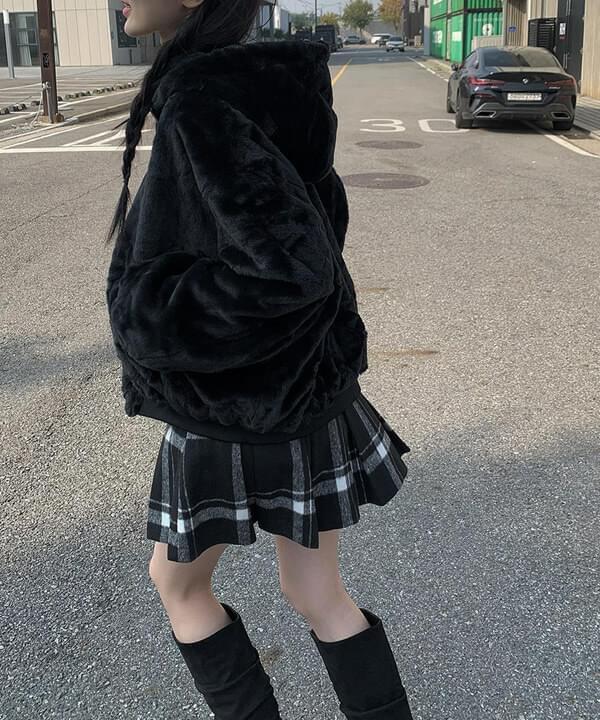 Shumming mink-lined double-sided hooded Jacket (Ships Today)