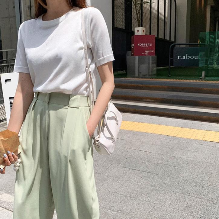 Wind Round Short Sleeve Knitwear (Ships Today)