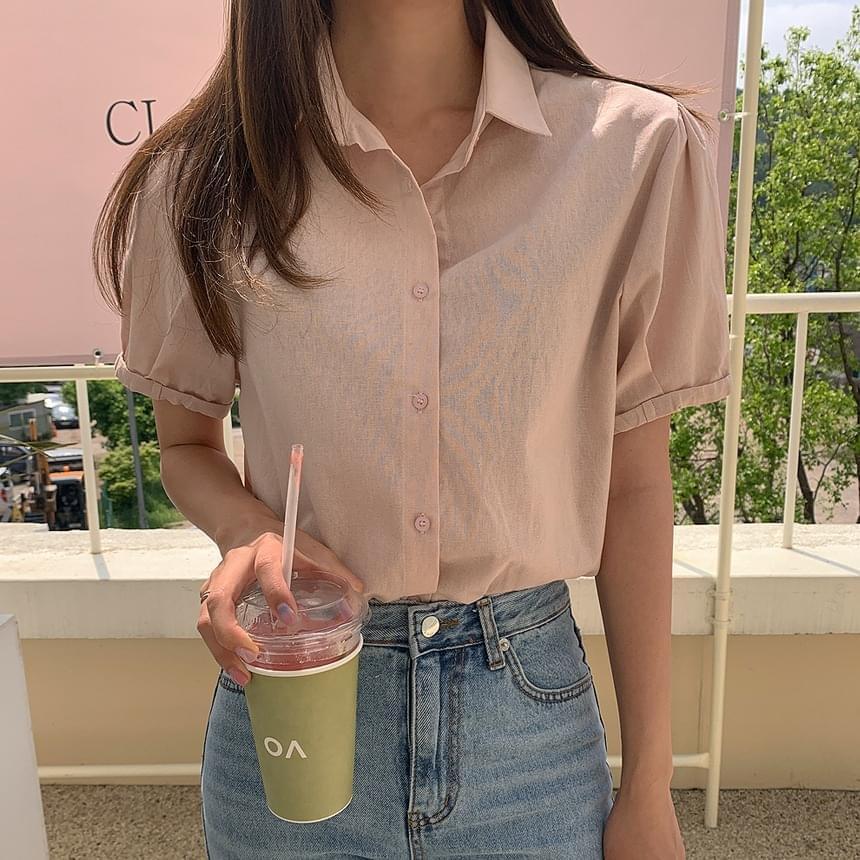 Roll-up shirred half shirt (Ships Today)