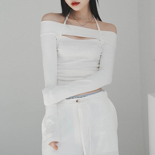 Strap Nonno Off Shoulder T-shirt