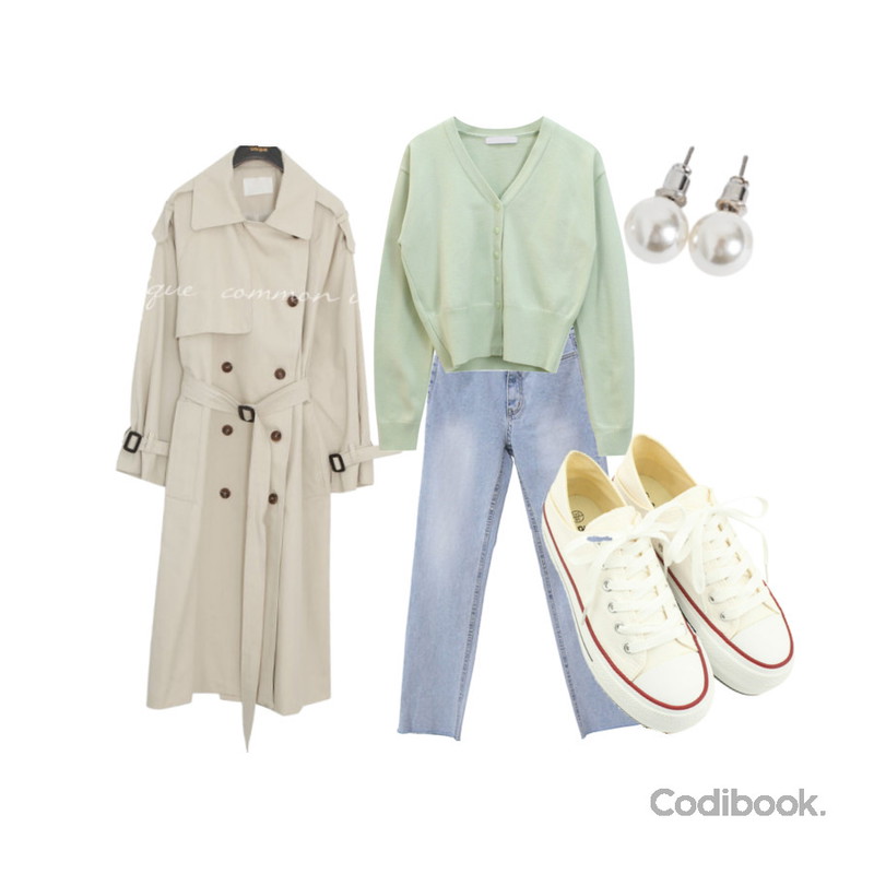 designershoes 캔버스 플랫폼 뮬 스니커즈 올블랙,From Beginning 퓨어 진주귀걸이세트,thanksmerry 스모크 블루 스판 슬림일자 청바지등을 매치한 코디