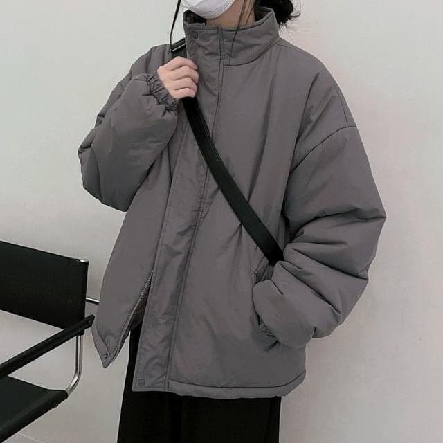 Mono High Neck Overfit Lightweight Padded Jacket (Ships Today)
