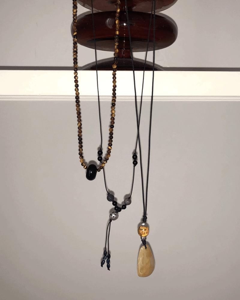 Zika Bohemian Vintage Gemstone Mother-of-Pearl Layered Point Necklace (Ships Today)
