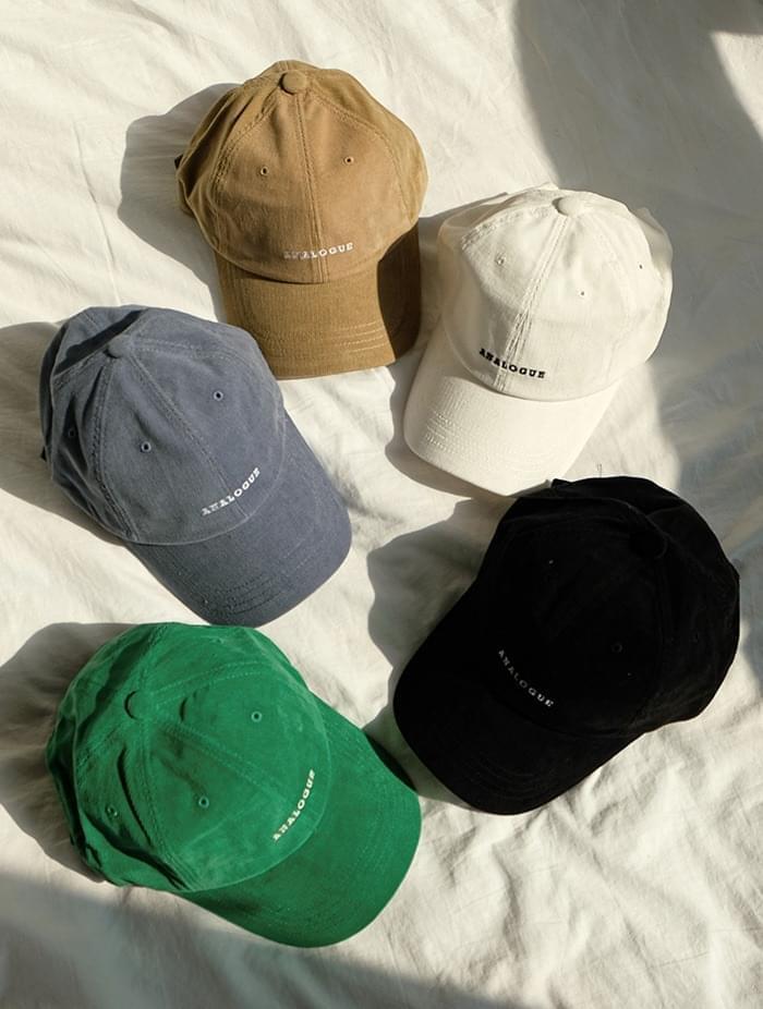 Corduroy Golden Analog Ball Cap 5color (Ships Today)