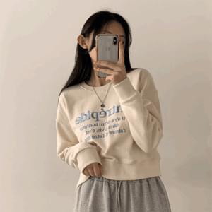 봄옷* 귀여운 아방핏, 에이미 자수 레터링 크롭 맨투맨 (3color)