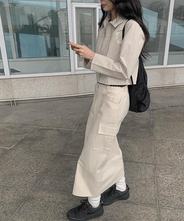 teezy pocket long skirt (Ships Today)