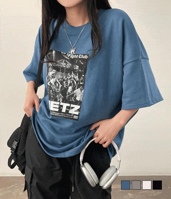 Meets Hip Vintage Printing Overfit Short Sleeve T-shirt 短袖上衣