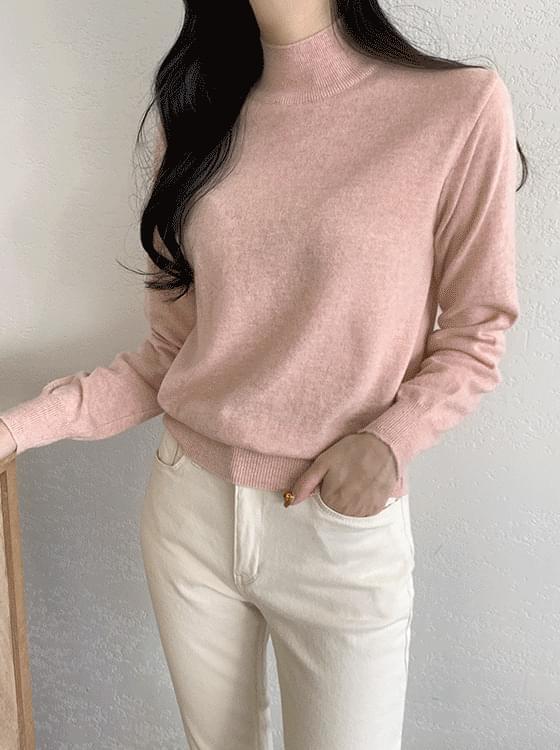 Soft Alpaca Wool Half Neck Knitwear (Ships Today)