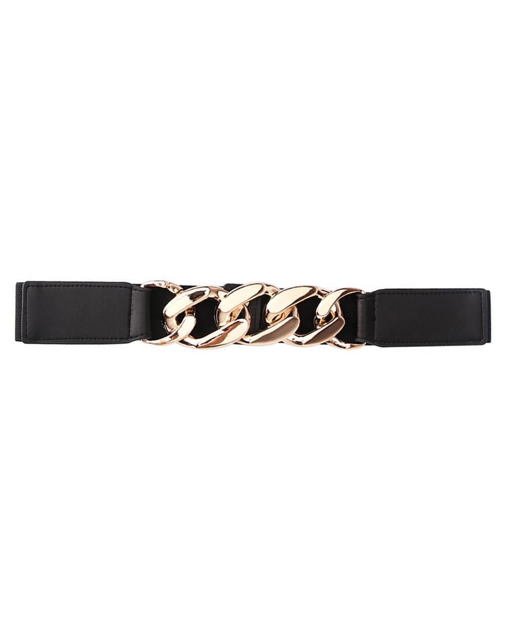 Retro Bold Gold Chain Wide Banding Belt WL92 W (Ships Today)