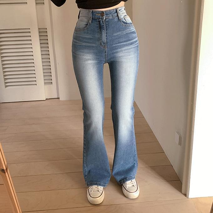 155cm Noi Flared Long Pants -2 color /Jeans/Pants/Denim/ (Ships Today)