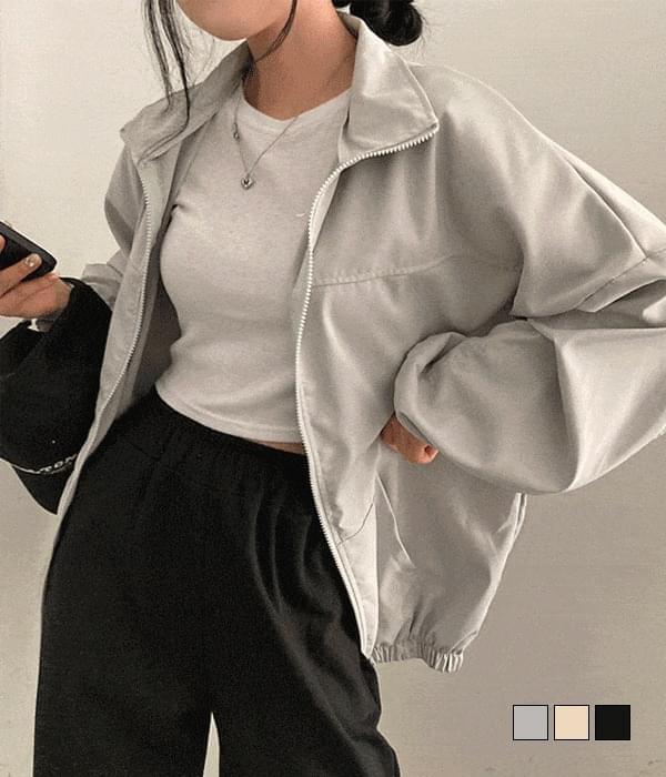 Windbreaker, overfit collar, windbreaker, field zip-up Jacket (Ships Today)