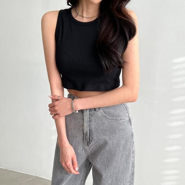Ribbed Crop Sleeveless #110568 (Ships Today)
