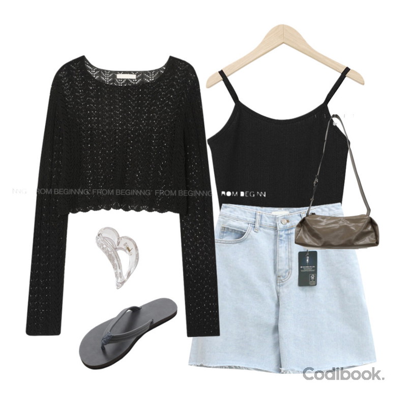 lavenir heart frame hair pin,closeclip 뷔인 글로시 크로스백 C1101,WONLOG 로키 쪼리(shoes)등을 매치한 코디