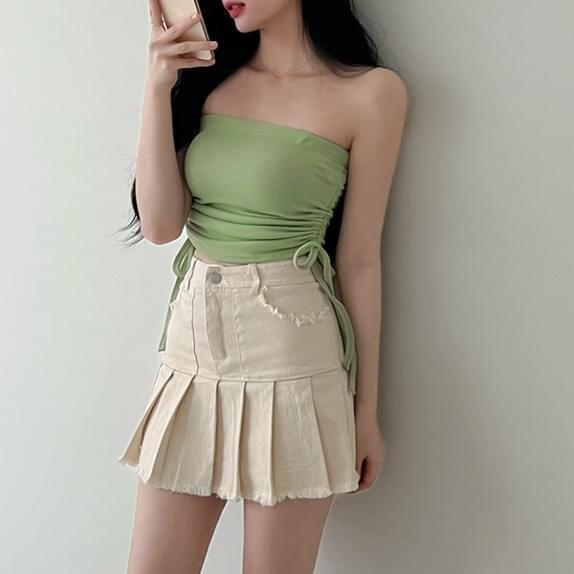 New star side shirring tube top crop :D (Ships Today)