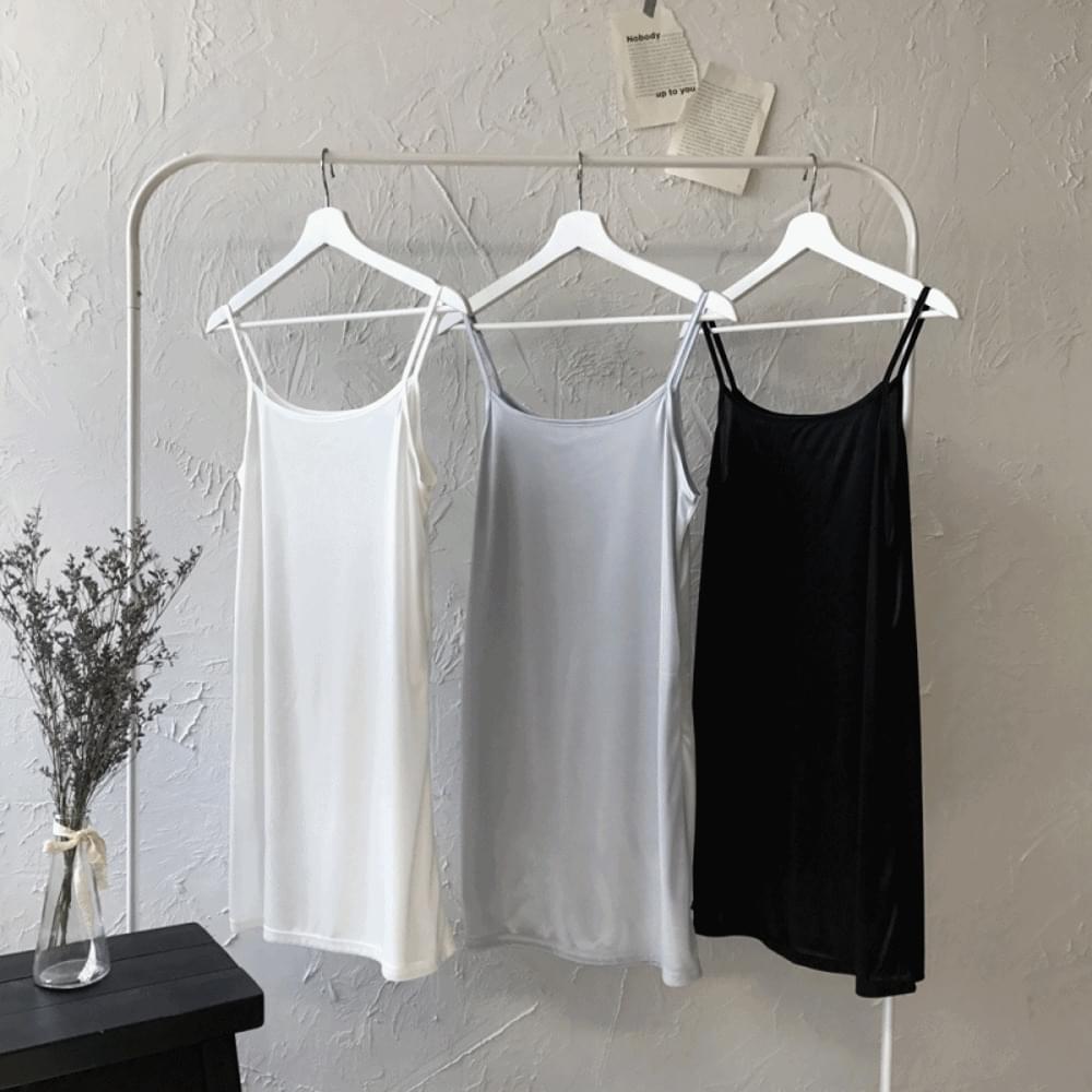 斯文無袖U領內搭長洋裝