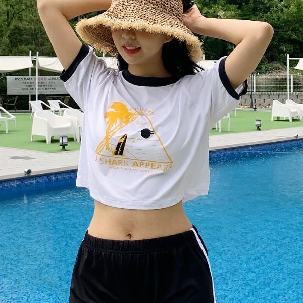 Loha Color Matching Crop Rash Guard