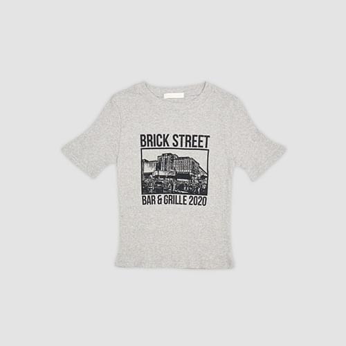 Brick Ribbed cropped T-shirt (Ships Today)