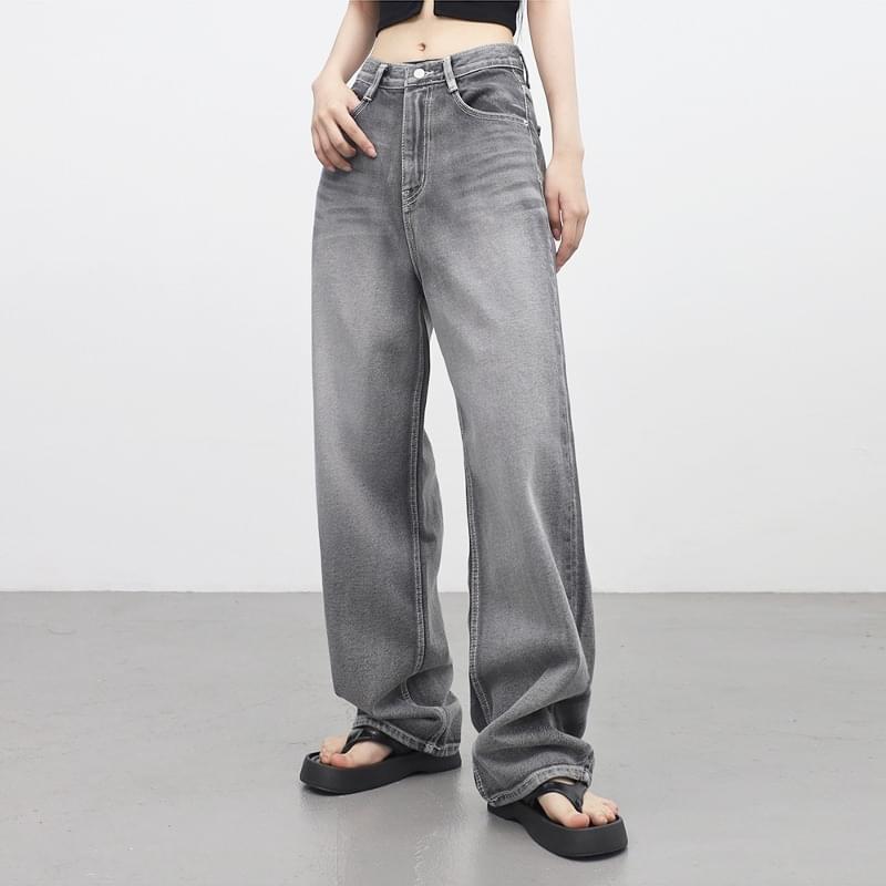 【NONCODE】Notty Stitch Denim Pants NONCODE - High stitch gray denim trousers - Codibook.