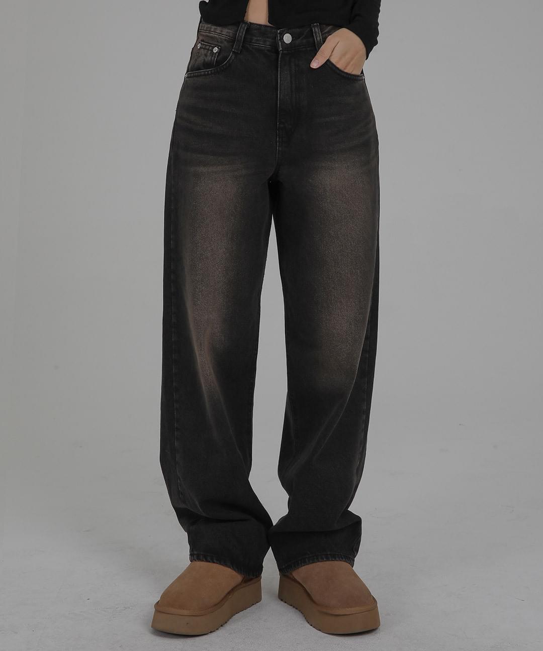 Lamp Faded Wide Denim Pants (Ships Today)