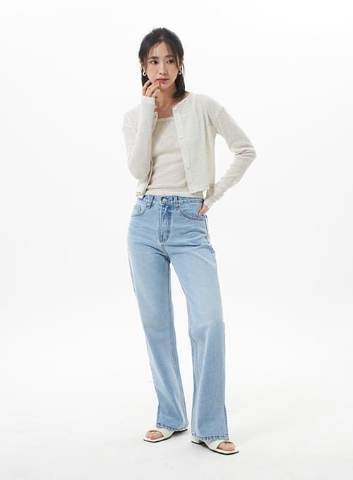 Switch Hem Split Denim Pants UA1404 (Ships Today)