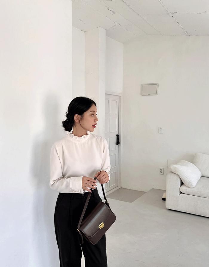 autumn peach blouse (Ships Today)