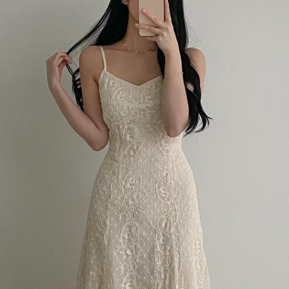 Planning Holic embroidery lace long OPS bridal shower look recommendation: D (Ships Today)