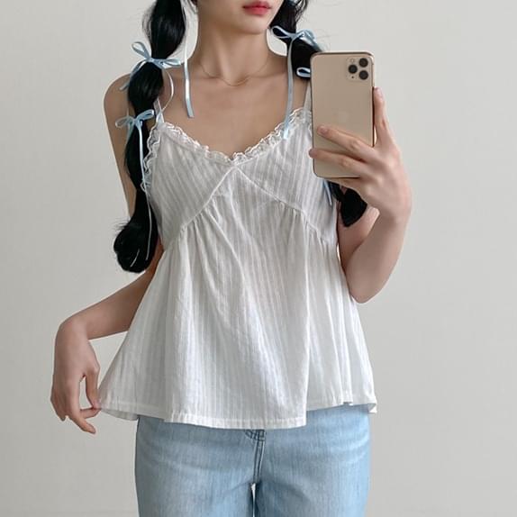 New Chorom Lace Strap Sleeveless BL Jacquard Fabric: D