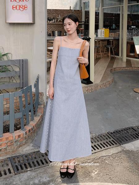 Surf Stripe Sleeveless Long Dress