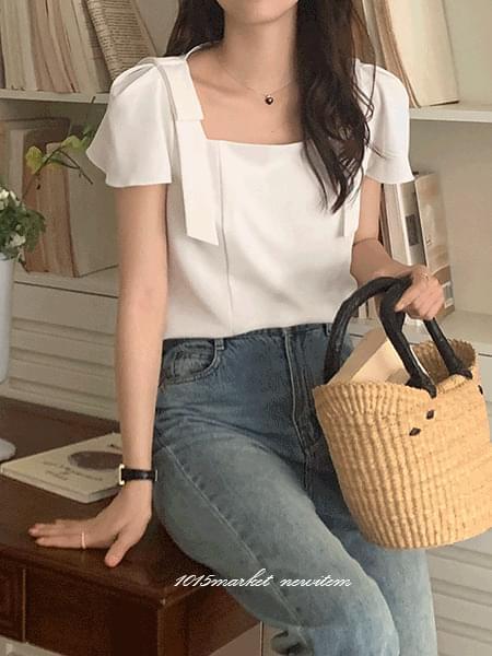 romi shoulder bow blouse (Ships Today)