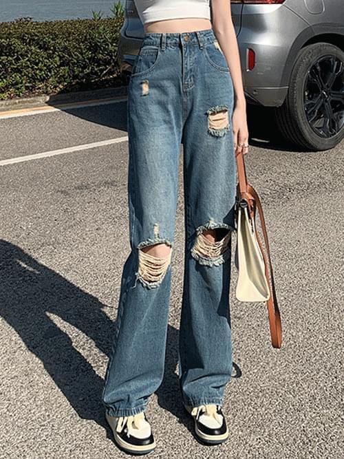 Retro Vintage Ripped Jeans P#YW056 (Ships Today)
