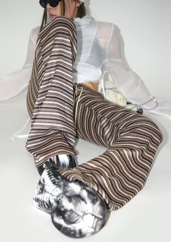 Stripe Knitwear Pants