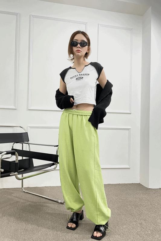 hem string deck jogger pants