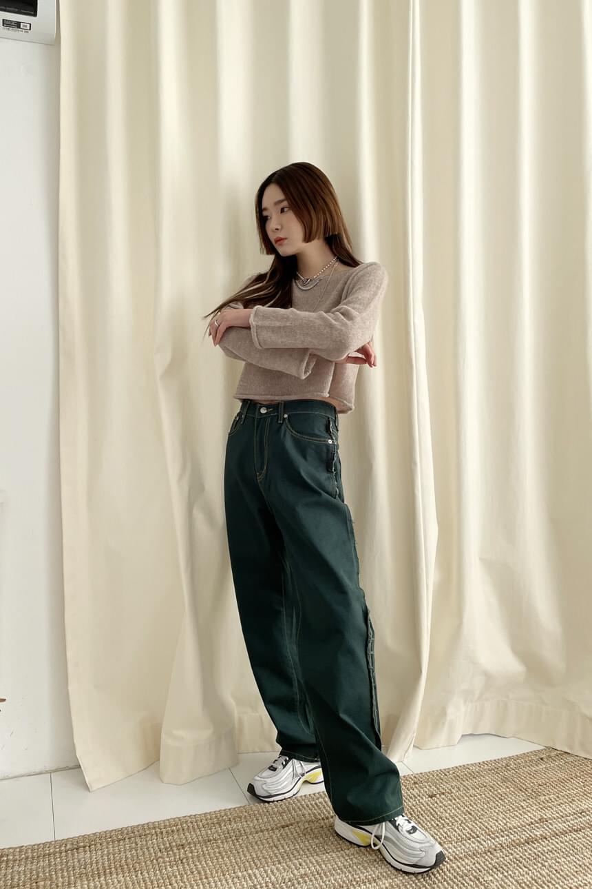 side damage color denim pt