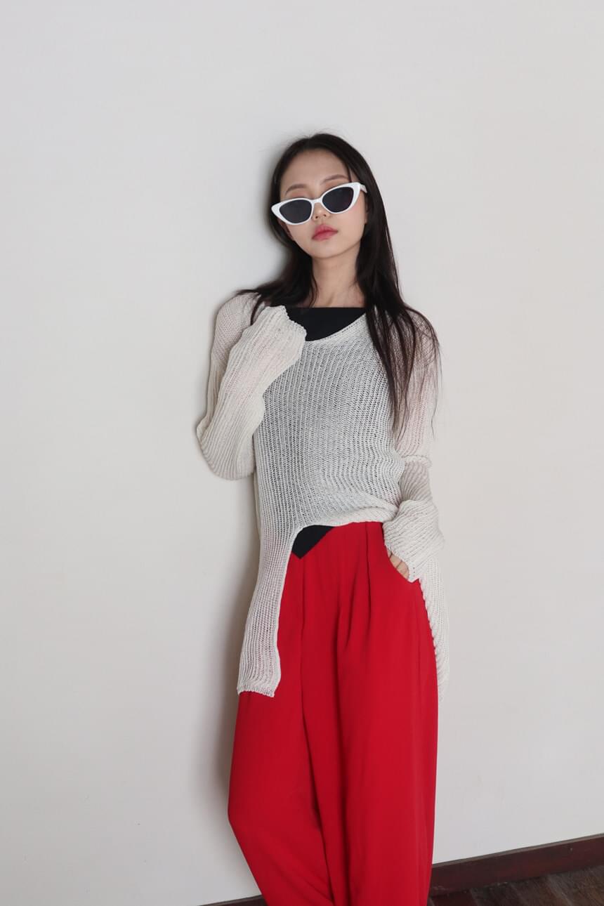 Slit Net Knitwear t