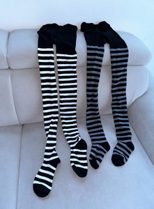 Striped Cotton Stockings