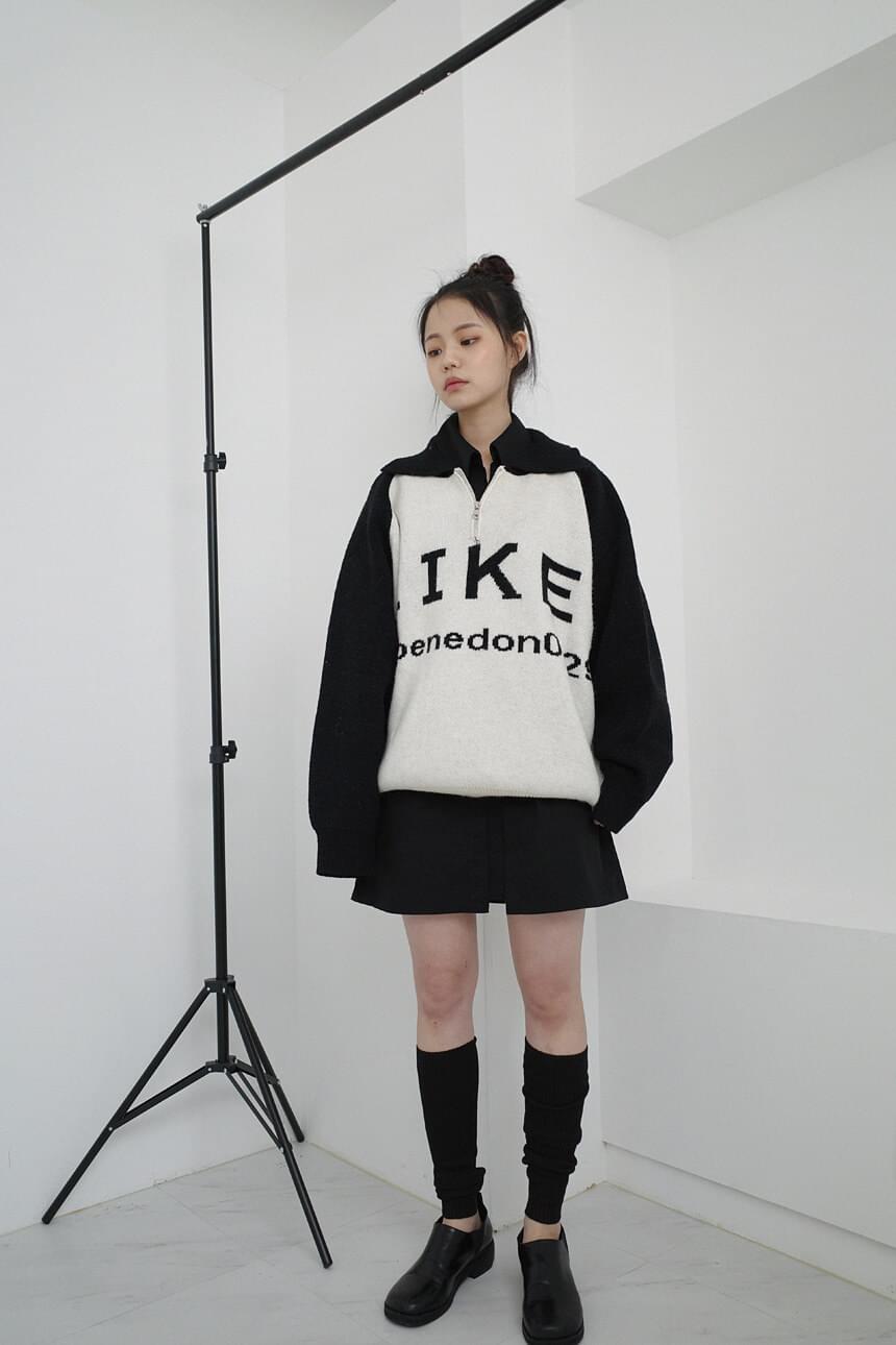 Like Knitwear Half Zip Up