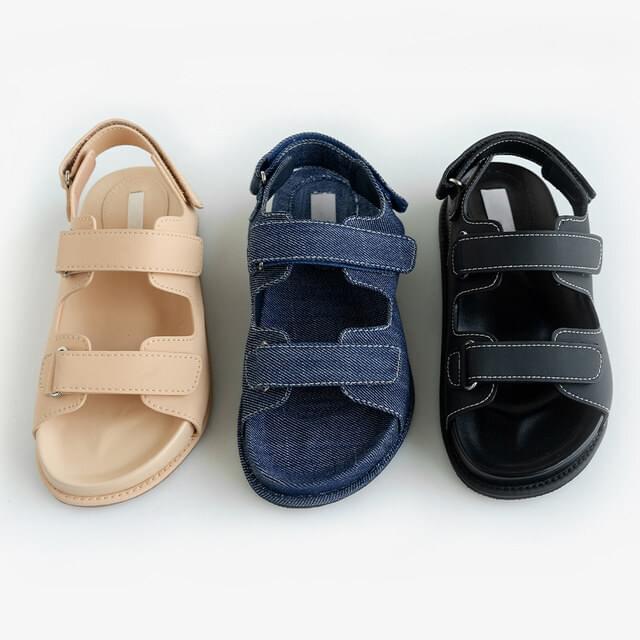 Riven Velcro Strap Summer Sandals