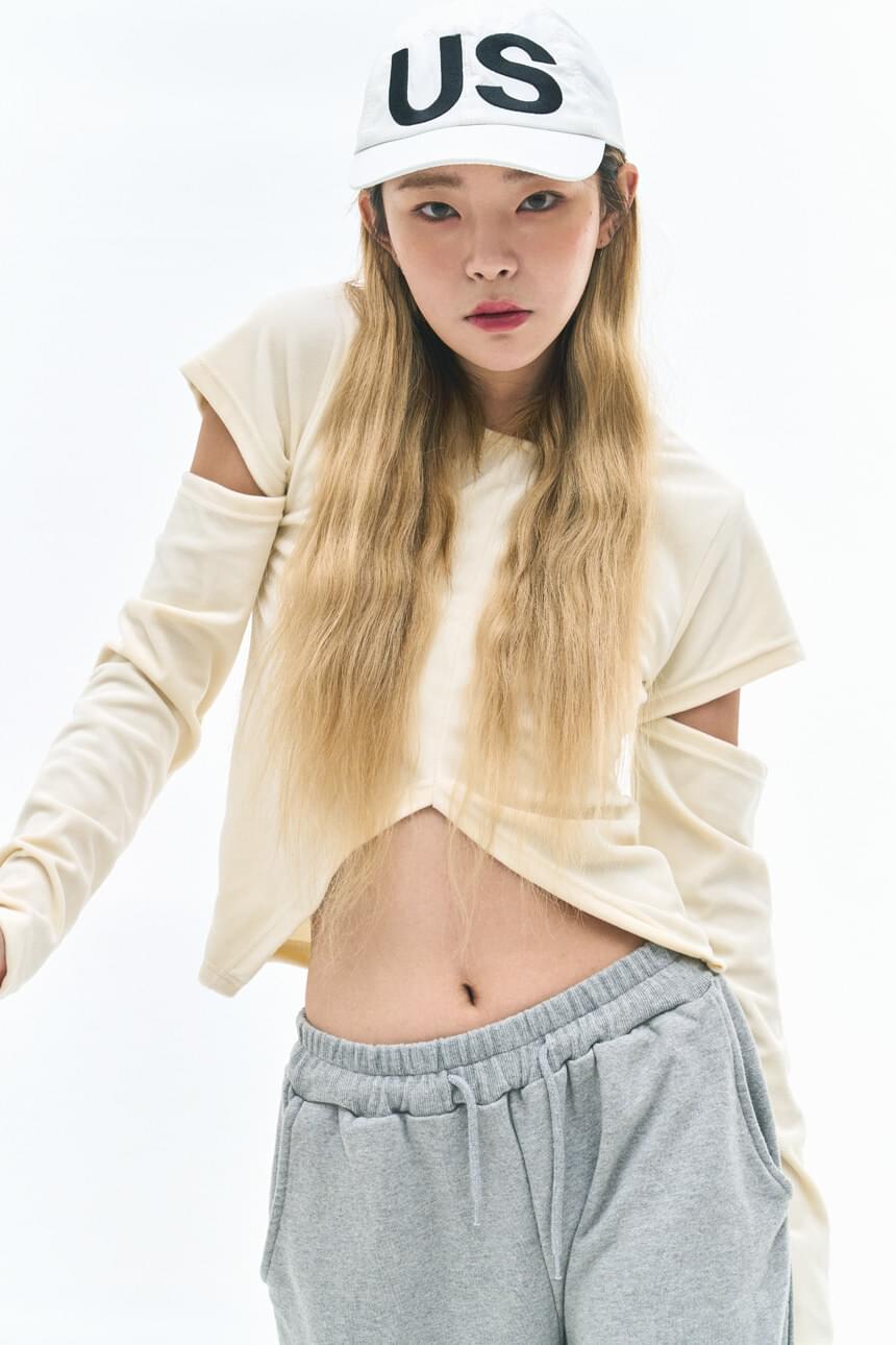 velvet cutout warmer t