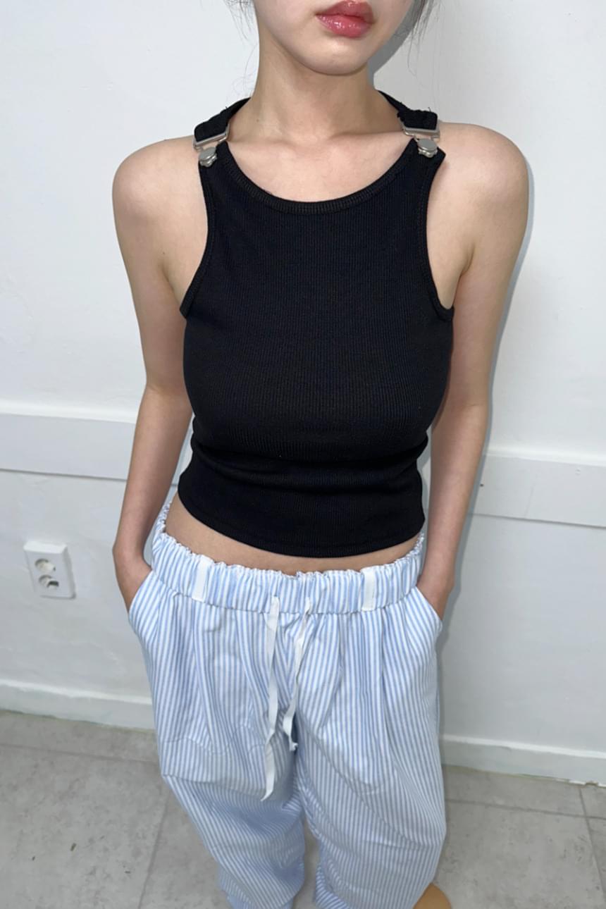 Suspender ribbed sleeveless