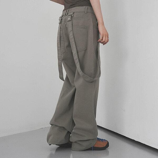 Strap Topic Wide Pants (Ships Today)