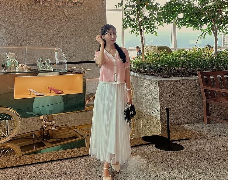 Shailua Spandex Chiffon Bustier Dress Dress Set