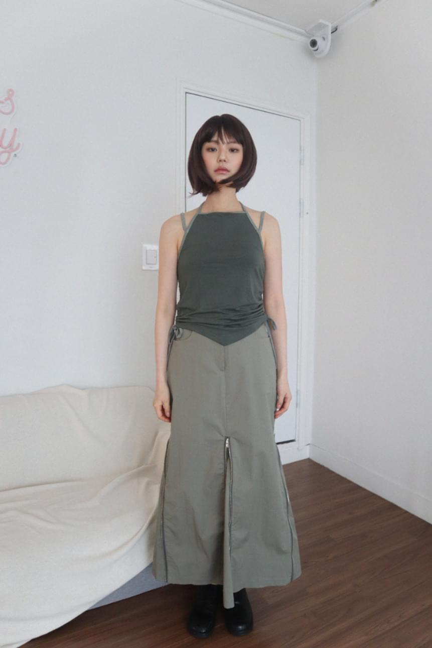 department zipper long skirt