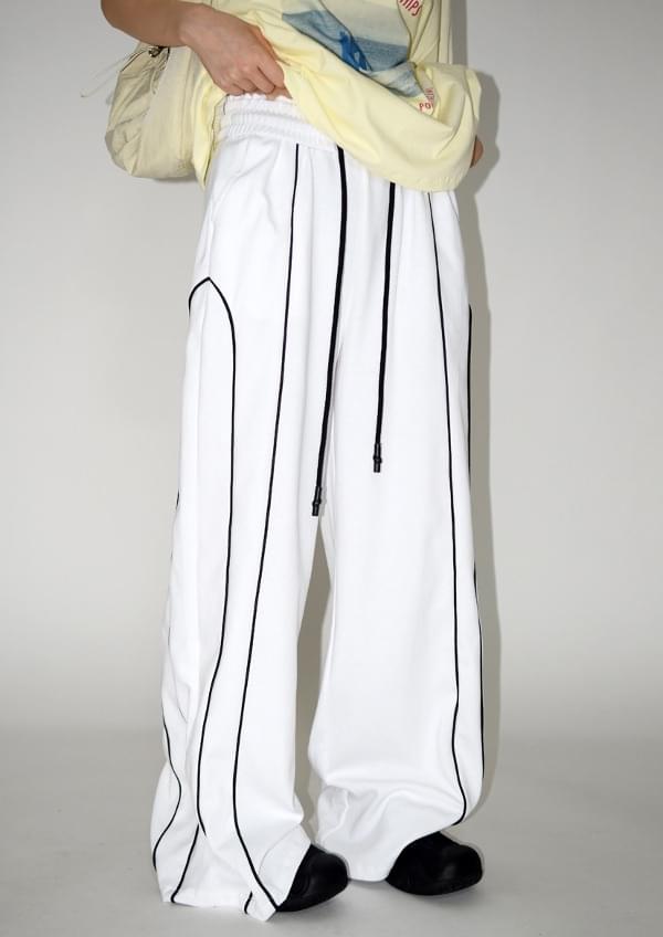 double piping trousers