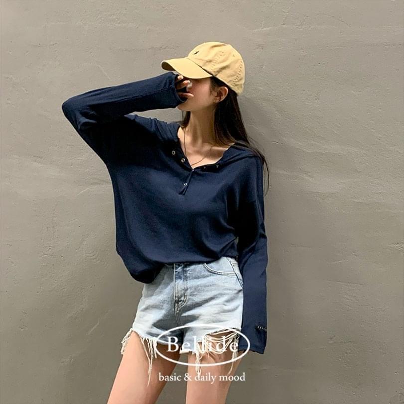 Same-day delivery] Mala-fit, soft snap ribbed T-shirt (Ships Today)