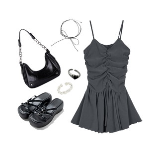 約會穿搭,夏天穿搭,上學ootd 코디