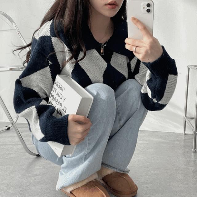 투웨이아가일집업니트가디건 (3color)