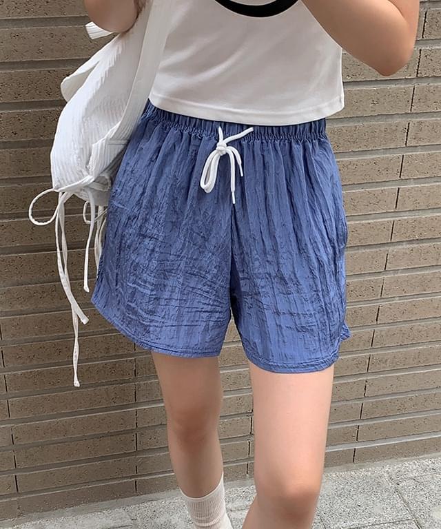 Thirty nylon banding half pants - 3 colors