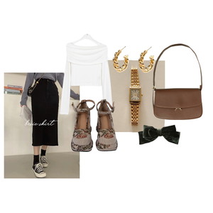 watches,skirt,LongSleeve 코디