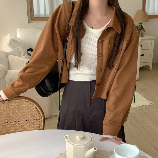 홀덤 스웨이드 숏자켓